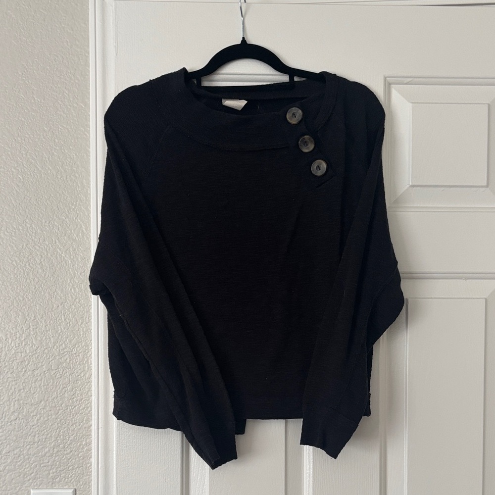 We The Free Black Long Sleeve Top